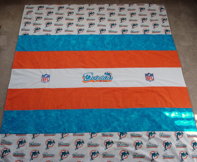 miami dolphins embroidery quilts 